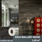 Wallart - lambris pvc imitation bois - dalle murale pvc adhsive - 2, 09m