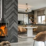 Wallart - lambris pvc imitation chêne noir - 34 lamelles - 2, 10m² Wallart - lambris pvc imitation chêne noir - 34 lamelles - 2, 10m²