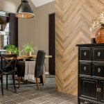 Wallart - lambris pvc imitation chêne rouille - 34 lamelles , mur chevron - 2, 10m² Wallart - lambris pvc imitation chêne rouille - 34 lamelles , mur chevron - 2, 10m²