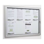 Wsm - vitrine � porte battante 8 x din a4 l930xh680mm cadre anguleux pour l'int�rieur - 103200137