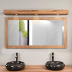 Bandeau lumineux en teck pour spots 140 cm