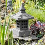 Lanterne japonaise en pierre de lave de 55cm Lanterne japonaise en pierre de lave de 55cm