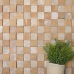 Wanda collection - parement mural carrs pierre et teck beige 55x20 cm