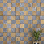Wanda collection - parement mural carrs pierre et teck gris 55x20 cm