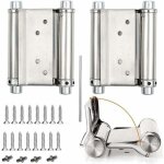 Warsione - 2pcs charni�res de porte de saloon gond porte battante charni�re � ressort apacit� de charge ...