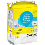 Weber saint gobain - colle carrelage gris , 5kg, sp�ciale grands formats et planchers chauffants , webercol ...