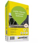 Weber saint gobain - colle fibr�e pour terrasses et balcons beige 25 kg pour carrelages et pierres naturelles ...