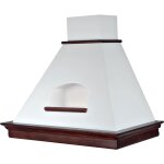 Webmarketpoint - hotte aspirante mary c / nicchia en inox blanc et structure en bois couleur tabac 90 ...
