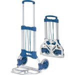 Websilor - diable de transport pliable tube d'acier / aluminium hauteur 1 090 mm long. pelle 320 mm largeur ...