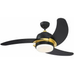 Westinghouse - ventilateur de plafond simone noir 122 cm avec led