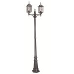 Wexford - lampadaire ext�rieur � 2 ampoules noir argent ip43, e27 - elstead