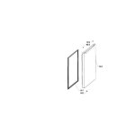 Whirlpool - porte congelateur inox / ox rep1020 pour refrigerateur. . . Whirlpool - porte congelateur inox / ox rep1020 pour refrigerateur. . .