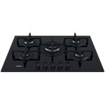 Whirlpool ? table de cuisson � gaz 73 cm 5 feux ? br�leurs � haut rendement ? commandes en haut ? finition ...
