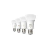 Philips hue - white & color ambiance, ampoule led connecte e27, quivalent 60w, 800 lumen, pack de 4, ...