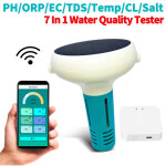 Wifi 7 - en - 1 testeur d'eau : ph / orp / ec / tds / sel / temp�rature / chlore, moniteur pour piscine ...