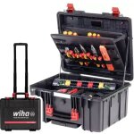 Wiha - valise � outils xl 2 trolley avec roulettes et poign�e t�lescopique electric 60 pcs. pour �lectriciens ...