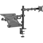 Wiltec 2en1 support �cran et support �cran ordinateur portable bras articul� pour laptop porte - ordi ...