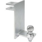 Wiltec attelage de remorque + boule d'attelage 50 mm, attelage combin� 260 x 140 mm et t�te sph�rique ...