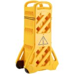 Wiltec barri�re de s�curit� pliable en pe ? 600 x 320 - 390 x 1010 mm ? balise de signalisation chantier ...