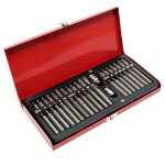 Coffret embouts 40 pcs. douilles embouts  6 pans intrieurs douilles multi - dents bits atelier