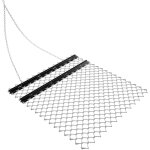 Wiltec - herse de prairie cha�ne 155x123, 5cm avec cha�nes pliable acier herse tra�n� tracteur � gazon ...