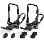 Wiltec - lot 2 pices porte - kayak galerie de toit pliable - en forme de j - capacit de charge max. ...