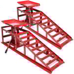 Wiltec - lot de 2x rampe de voiture ? avec cric hydraulique 2000 kg ? réglable en hauteur ? rampes d'accès ... Wiltec - lot de 2x rampe de voiture ? avec cric hydraulique 2000 kg ? réglable en hauteur ? rampes d'accès ...