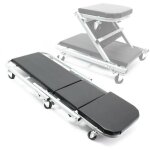 Wiltec - top promo chariot de visite de mecanicien transformable en siege de travail