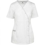 Wk designed to work - blouse de service polycoton boutons pression femme wk. designed to work blanc l ...