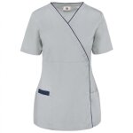 Wk designed to work - blouse de service polycoton boutons pression femme wk. designed to work gris m