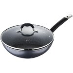 Wok 28x8, 0cm avec couvercle en aluminium forg home edition bgmp - 3289 - bk masterpro