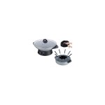 Tefal - wok et fondue - inox 1200w - wk302013