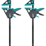 Wolfcraft - kit de 2 serre - joints � une main pro ergo - ouverture jusqu'� 300 mm - force de serrage ...