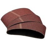 Lot de 9 bandes abrasives pour bois et mtal, pour ponceuse  bandes - dimensions 75 x 533 mm - grain ...