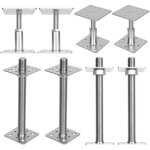 Wolketon support de poteau r�glable en hauteur pour terrasse, pergola et cl�ture 30 - 250 mm argent 4pcs ...