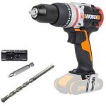 Worx wx354. 9 perceuse � percussion sans fil noire 20 v