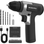 Workpro kit de perceuses visseuse sans fil 8v noir, visseuse devisseuse sans fil 2000mah, couple 12nm, ...