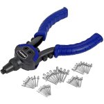 Pince  rivets lourde  double poignes 255mm, riveteuse compacte avec 5 nez interchangeables et 100 ...