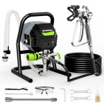 Workpro pulv�risateur de peinture airless 700 w, 2900 psi haute efficacit� sans dilution avec rallonge, ...