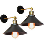 Applique murale vintage industrielle lampe de plafond en mtal luminaire abat - jour rglable e27 22cm ...