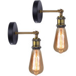 Applique murale style vintage lamp murale r�tro lampe filet� e27 pour bar restaurant caf� bronze - 2pcs ...