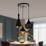 3 lumires suspension cratif rtro luminaire e27 mtal lustre pour cuisine chambre bar noir
