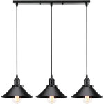 3 luminaires lustre suspension industriel lampe de suspension pour chambre bar tout noir base rectangulaire ... 3 luminaires lustre suspension industriel lampe de suspension pour chambre bar tout noir base rectangulaire ...