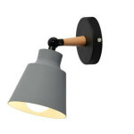 Applique murale moderne lamp murale cr�ative minimaliste luminaire applique murale m�tal bois e27 gris ...