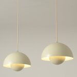 Lampe � suspension moderne e27 luminaire plafonnier m�tal suspension lustre en forme de fleur 2pcs blanc ...