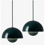 Lampe � suspension moderne e27 luminaire plafonnier m�tal suspension lustre en forme de fleur 2pcs noir ...