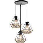 Wottes - lustre suspension industrielle chambre salon lustre en corde de chanvre r�tro �clairage maison ...