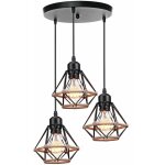 Wottes - e27 lampe suspensions vintage lampes suspendues en m�tal plafonnier hauteur r�glable lampe �16cm ...