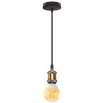 Lustre suspension r�tro lampe � suspension en m�tal luminaire plafonnier r�glable noir e27 pour chambre ...