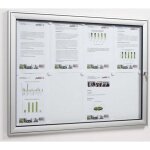 Wsm - vitrine  porte battante 8 x din a4 l930xh680mm cadre anguleux pour l'intrieur - 103200137